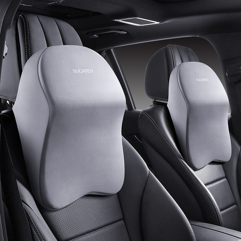 Perne auto pentru cap și gât cu spumă memory, suport lombar, potrivire universală, stil original — Shukadi