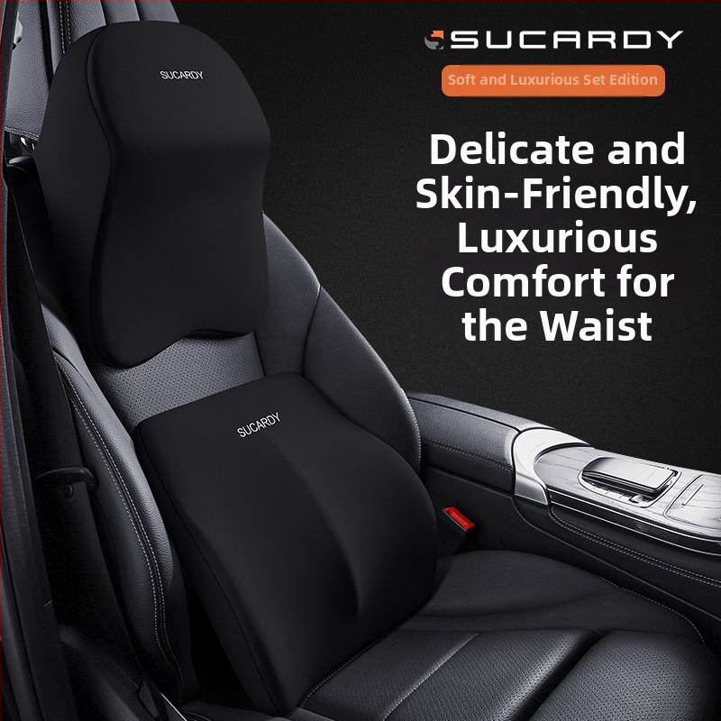 Perne auto pentru cap și gât cu spumă memory, suport lombar, potrivire universală, stil original — Shukadi