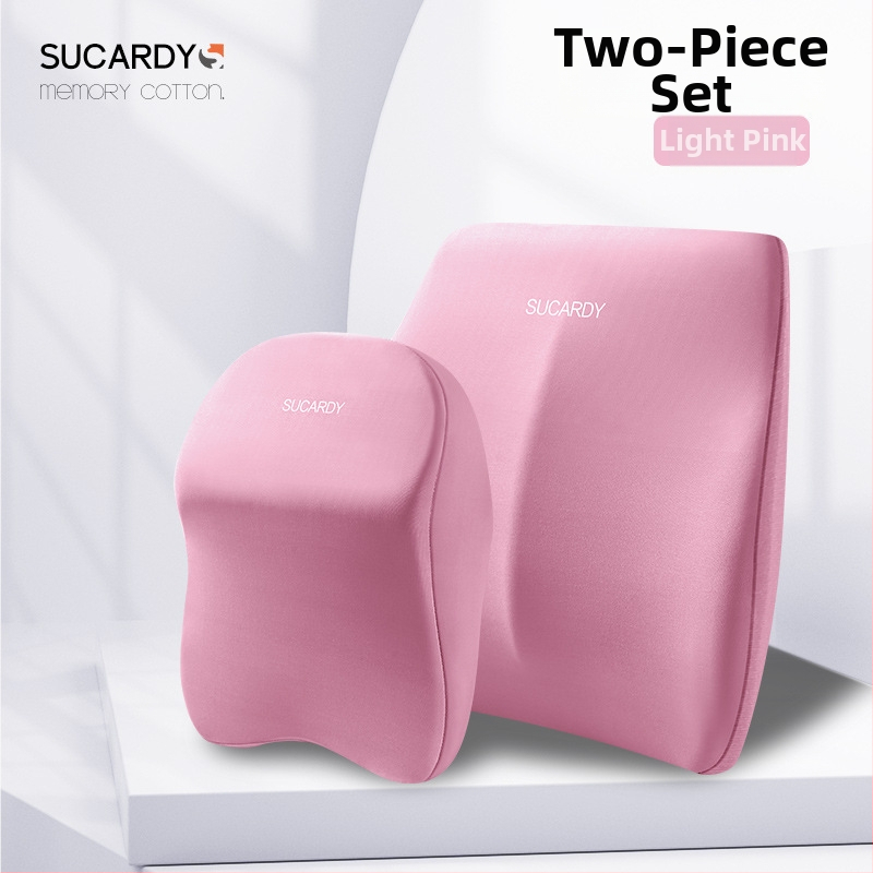 Perne auto pentru cap și gât cu spumă memory, suport lombar, potrivire universală, stil original — Shukadi