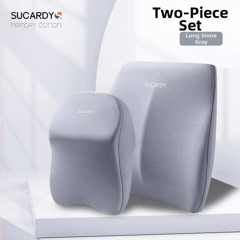 Perne auto pentru cap și gât cu spumă memory, suport lombar, potrivire universală, stil original — Shukadi