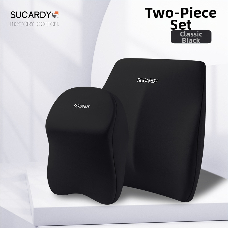 Perne auto pentru cap și gât cu spumă memory, suport lombar, potrivire universală, stil original — Shukadi
