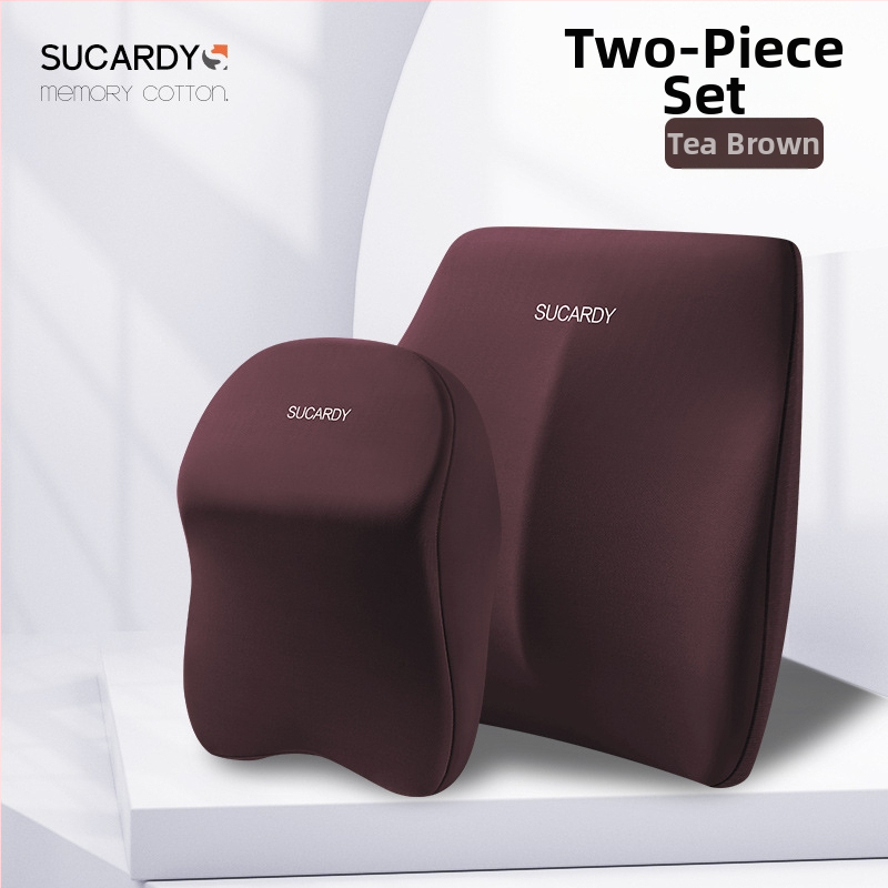 Perne auto pentru cap și gât cu spumă memory, suport lombar, potrivire universală, stil original — Shukadi