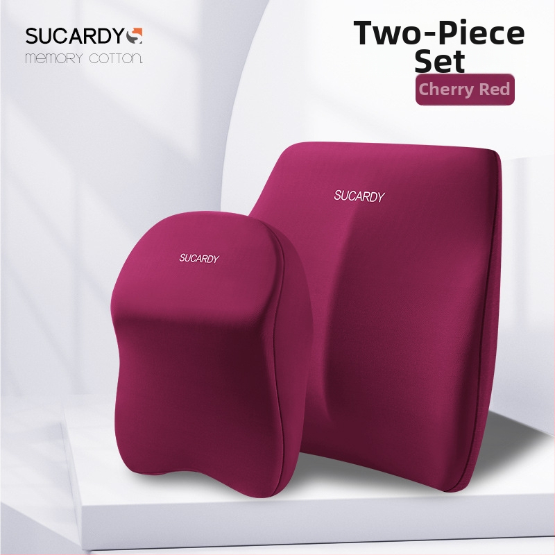 Perne auto pentru cap și gât cu spumă memory, suport lombar, potrivire universală, stil original — Shukadi