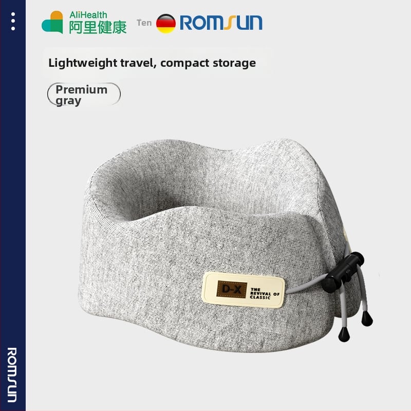 Pernă de călătorie în formă de U, cu spumă cu memorie, husă din poliester, design modern