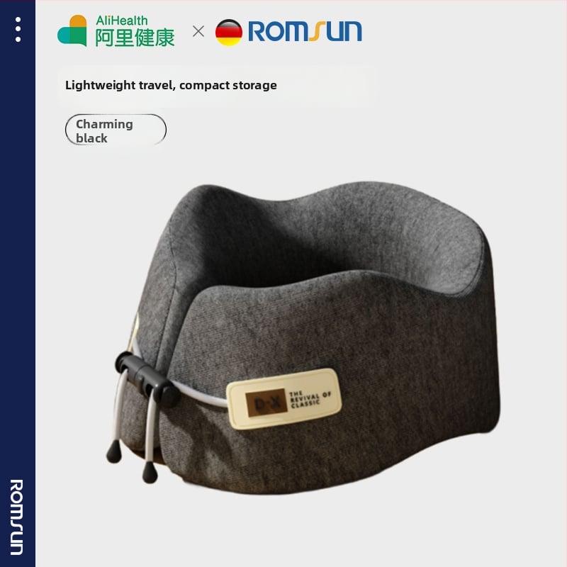 Pernă de călătorie în formă de U, cu spumă cu memorie, husă din poliester, design modern