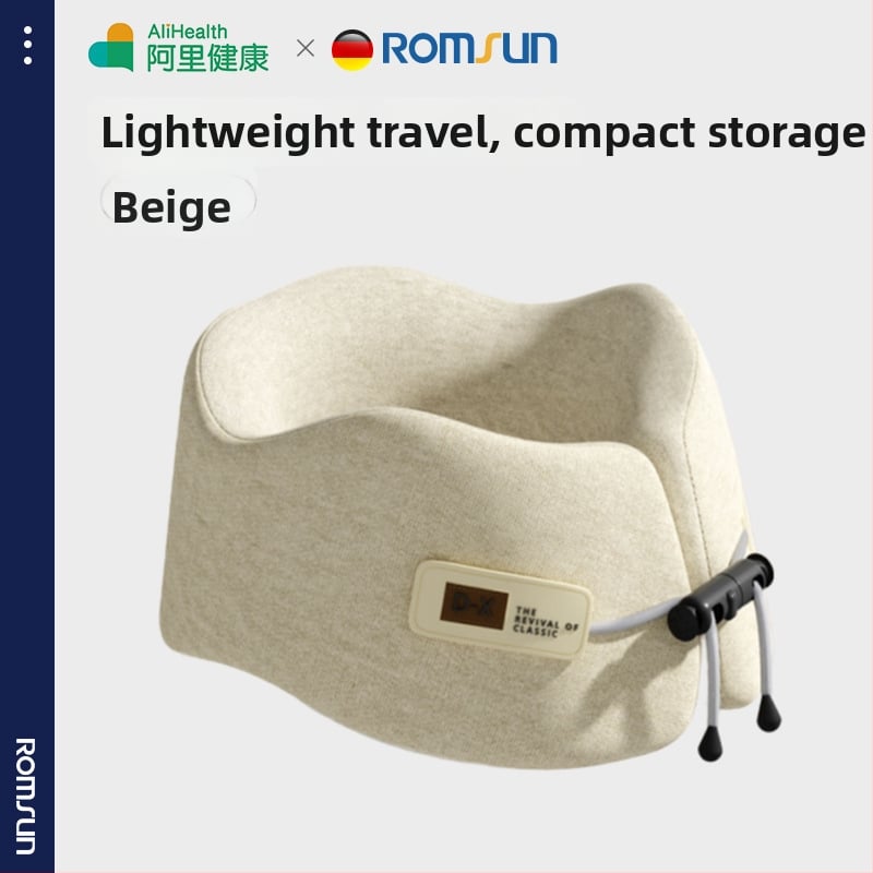 Pernă de călătorie în formă de U, cu spumă cu memorie, husă din poliester, design modern