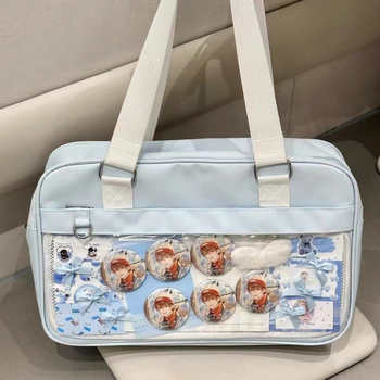 Nylon Messenger torba sa zatvaračem, vodoravnog kvadratnog oblika, tri naramenice