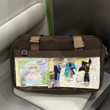 Nylon Messenger torba sa zatvaračem, vodoravnog kvadratnog oblika, tri naramenice