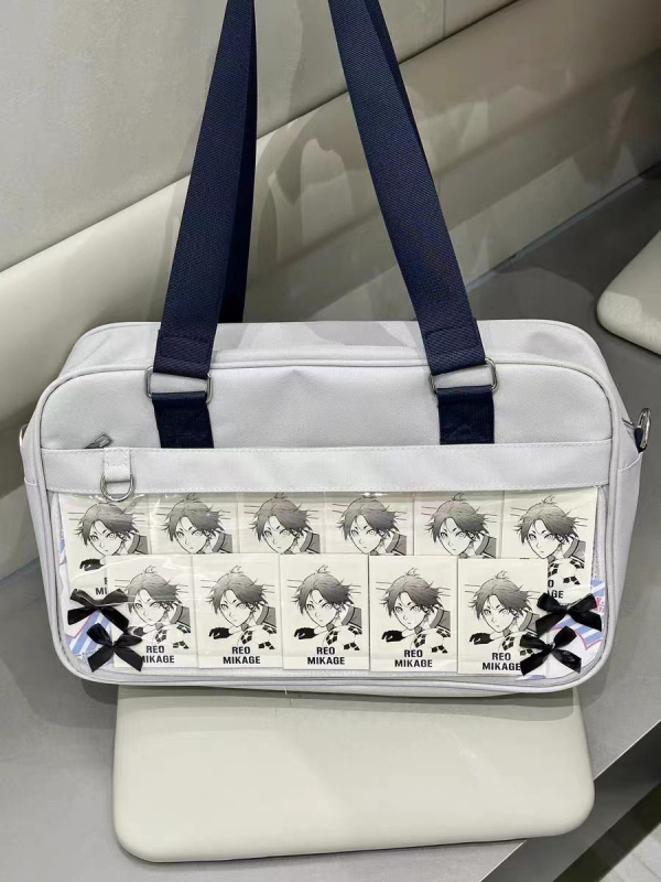 Nylon Messenger torba sa zatvaračem, vodoravnog kvadratnog oblika, tri naramenice