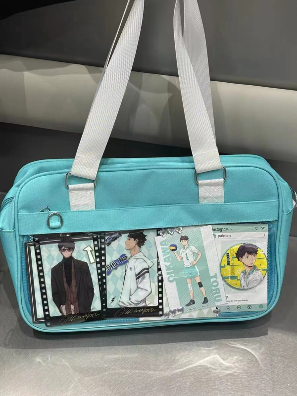 Nylon Messenger torba sa zatvaračem, vodoravnog kvadratnog oblika, tri naramenice