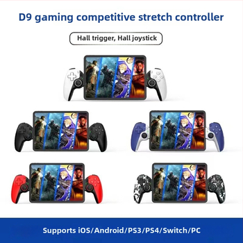 Controler de joc D9 fără fir cu Hall Trigger și Hall Rocker, Interfață Type-C, 2 taste spate, Bluetooth, pentru iOS/Android/PS3/PS4/Switch/PC