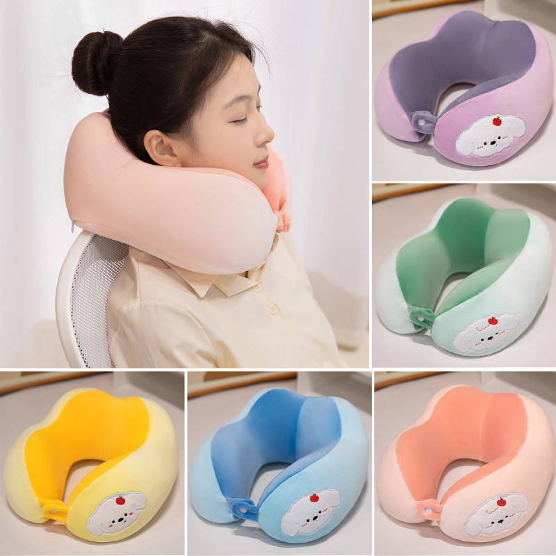 Jastuk od memorijske pjene u obliku U – putni jastuk za vrat, za spavanje u avionu, prijenosni