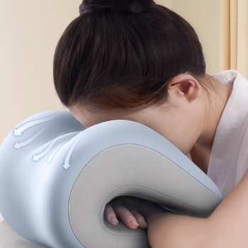 Atpūtas spilvens biroja krēslam ar galvas balstu, kakla un muguras atbalstu, pacelta atzveltne; zīmols: Other; materiāls: Other