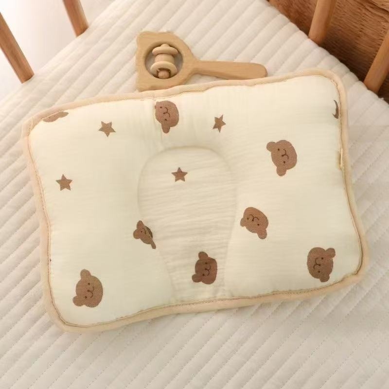 Jastuk u obliku U za djecu s punjenjem od svile, navlaka od gaze i fleecea, za djecu i bebe, težina do 0,5 kg