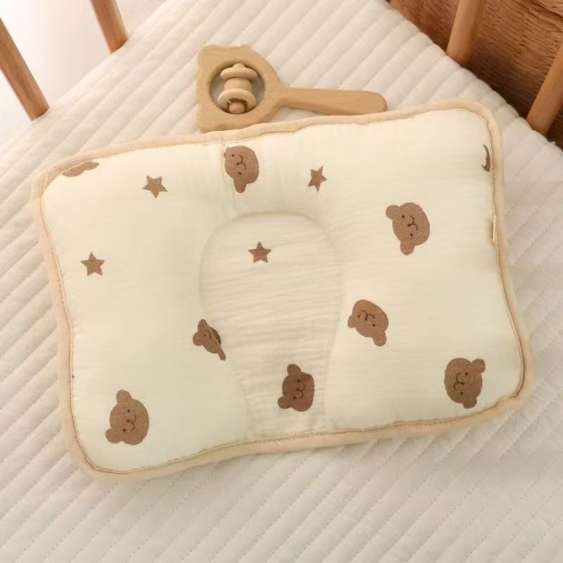 Jastuk u obliku U za djecu s punjenjem od svile, navlaka od gaze i fleecea, za djecu i bebe, težina do 0,5 kg