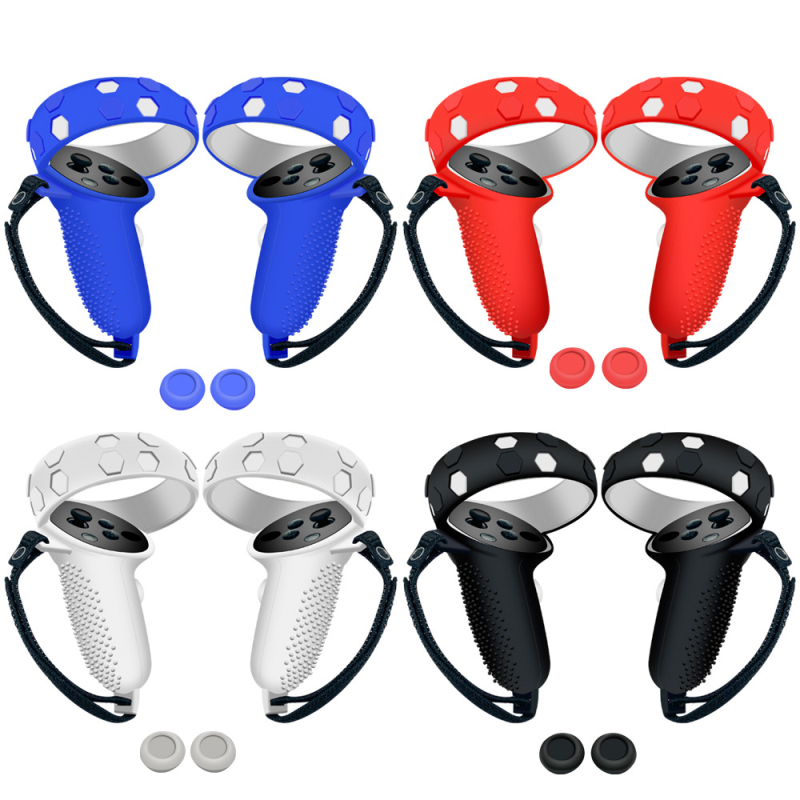 Set protector din silicon pentru Oculus Quest 2: mască facială anti-pătrundere luminii, mască pentru ochi și capace pentru mâner din a doua generație; Material: silicon + bumbac presat; Compatibilitate: Oculus Quest 2; Greutate: 195 g