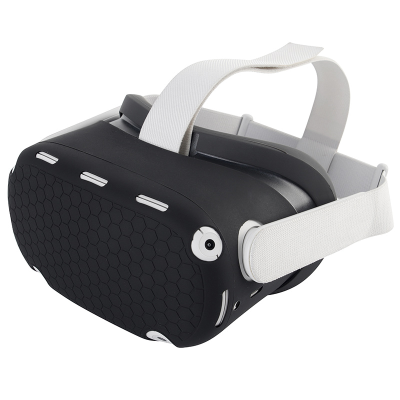 Set protector din silicon pentru Oculus Quest 2: mască facială anti-pătrundere luminii, mască pentru ochi și capace pentru mâner din a doua generație; Material: silicon + bumbac presat; Compatibilitate: Oculus Quest 2; Greutate: 195 g