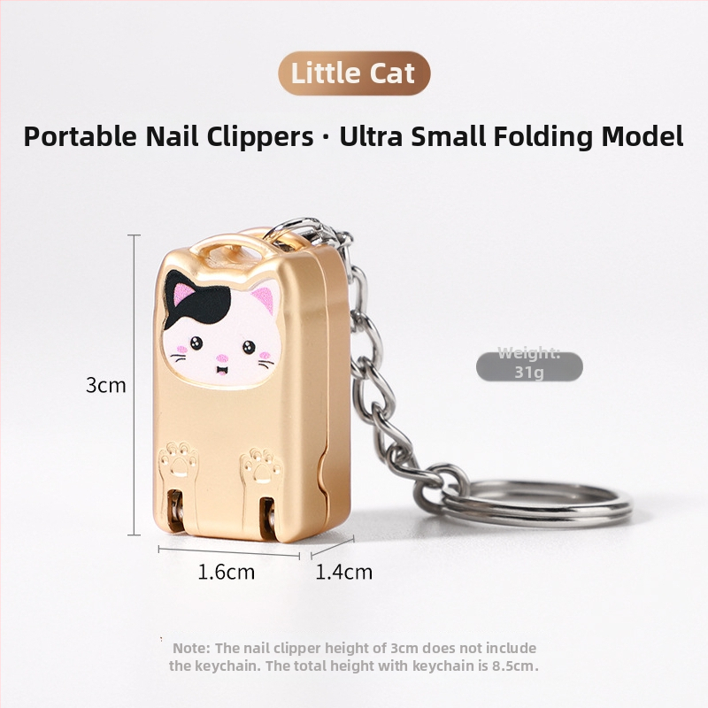 Мини сгъваем нокторезач от неръждаема стомана, портативен