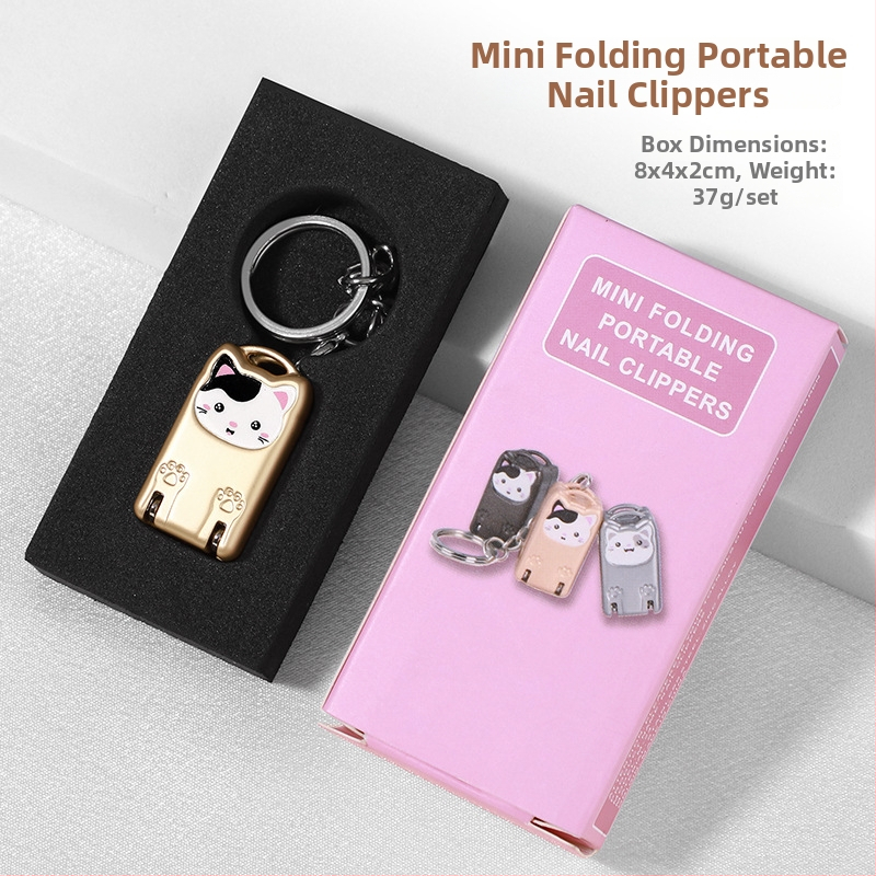 Мини сгъваем нокторезач от неръждаема стомана, портативен