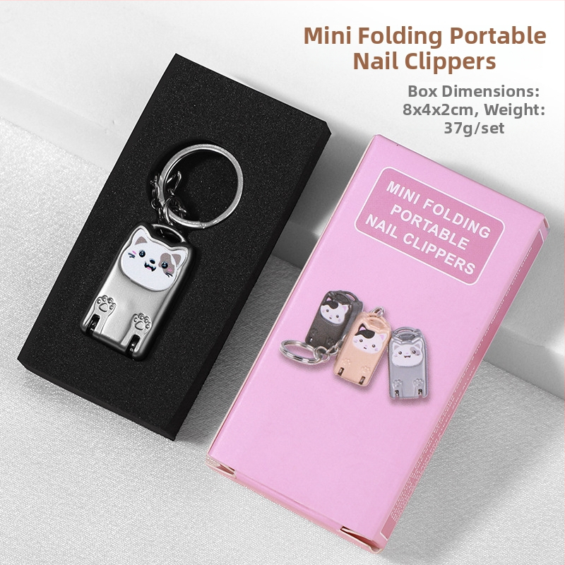 Мини сгъваем нокторезач от неръждаема стомана, портативен