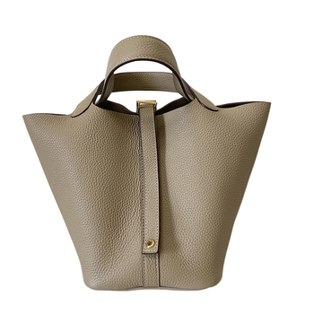 Bucket torba od prave kože, koža prvog sloja, gradski minimalistički stil, podstava od prave kože