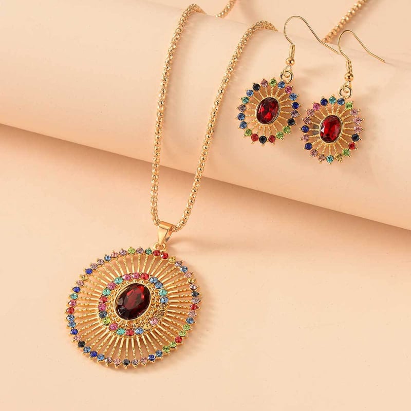 Ékszerszett: ötvözetből készült nyaklánc, fülbevaló és karkötő, bambusz lánccal, gyümölcs mintázattal, elektroplating bevonattal; uniszex, modern üzleti stílus; testreszabható magánmárkával