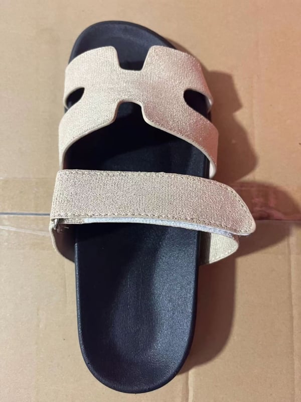 Ženske ljetne sandale s Velcro kopčom, gornji dio od umjetne PU, gumena potplata, debljina potplata 0–3 cm, ravna potplata, casual dizajn