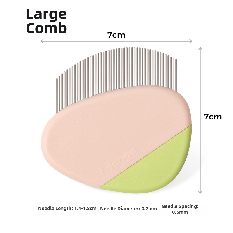 Linchen Pieptene de îngrijire pentru animale – pentru pete de lacrimi sub bărbie, potrivit pentru pisici și câini; Material: Altul