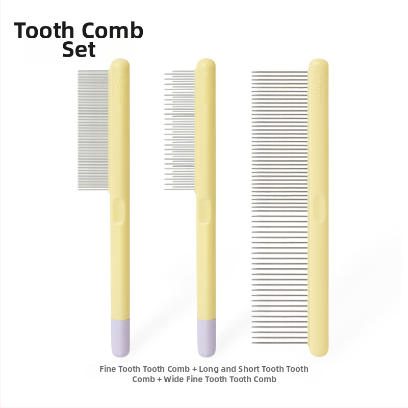 Linchen Pieptene de îngrijire pentru animale – pentru pete de lacrimi sub bărbie, potrivit pentru pisici și câini; Material: Altul