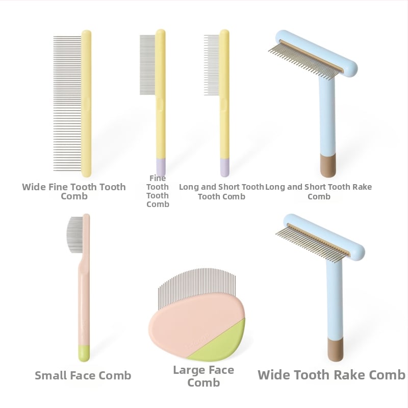 Linchen Pieptene de îngrijire pentru animale – pentru pete de lacrimi sub bărbie, potrivit pentru pisici și câini; Material: Altul