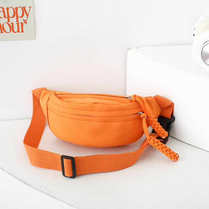 Geantă crossbody pentru copii — model solid, material nylon, design unisex, respirabilă, pentru uz zilnic