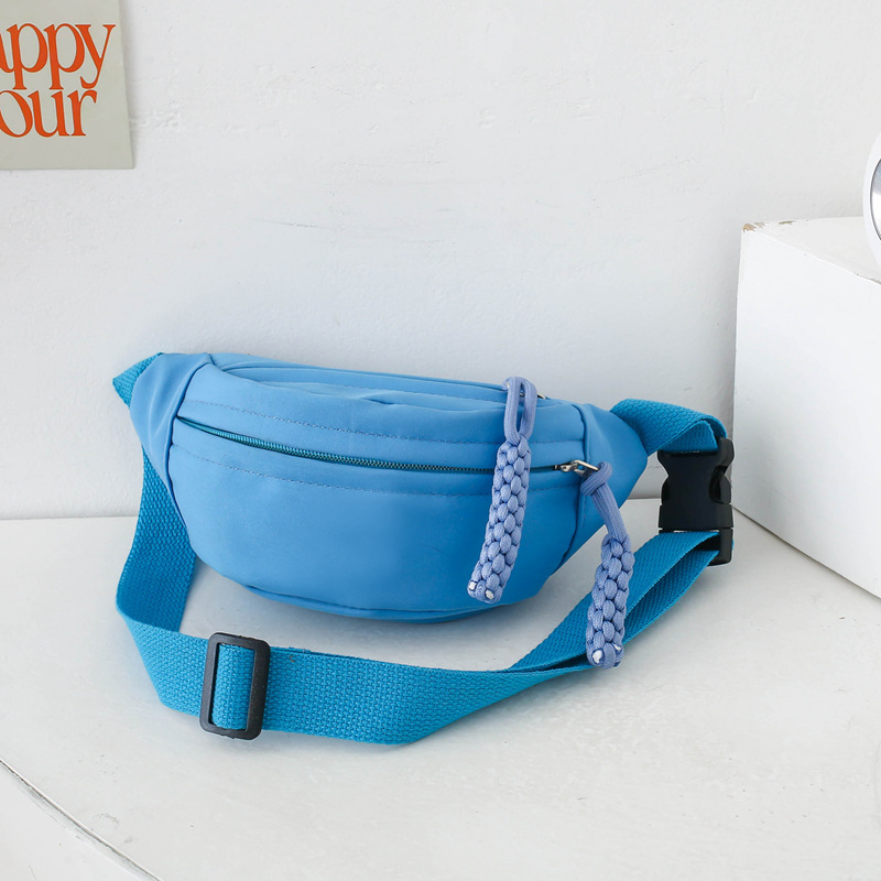 Geantă crossbody pentru copii — model solid, material nylon, design unisex, respirabilă, pentru uz zilnic