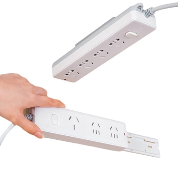 Επιτοίχιος στηριγμός για πολύμπριζα, χωρίς διάτρηση, αυτοκόλλητος οργανωτής καλωδίων — πλαστικός, ιαπωνικού στυλ, αποθήκευση υπνοδωματίου