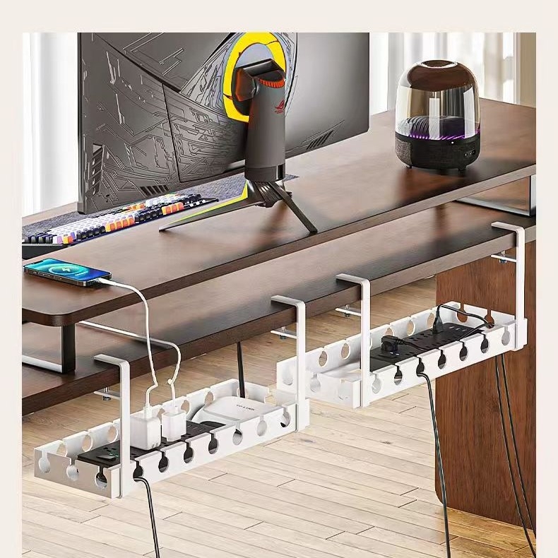 Metalni organizator kablova ispod stola, bez bušenja, organizator kablova i napajanja, kutija za kablove, stolni organizator kablova