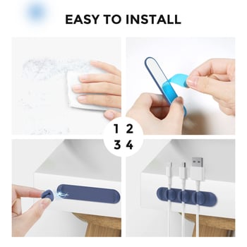 Silikonski magnetski organizator kablova – stolni organizator kablova, jednostavan mini namotivač