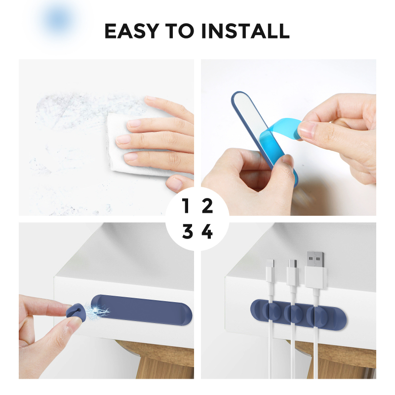 Silikonski magnetski organizator kablova – stolni organizator kablova, jednostavan mini namotivač