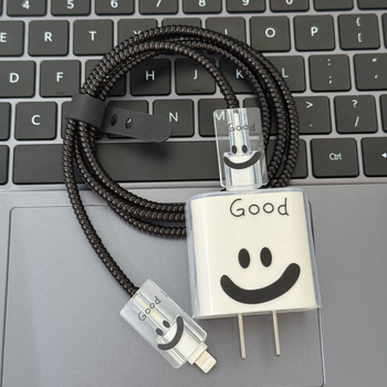 Защитен калъф за Apple заряден кабел за iPhone 16 и iPad с 20W бързо зареждане, навиване за предотвратяване на счупване