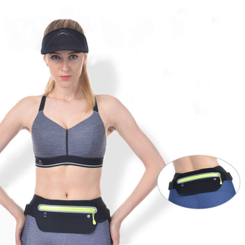 Унисекс спортна поясна чанта от Lycra с джоб за телефон и защита срещу кражба за спорт на открито
