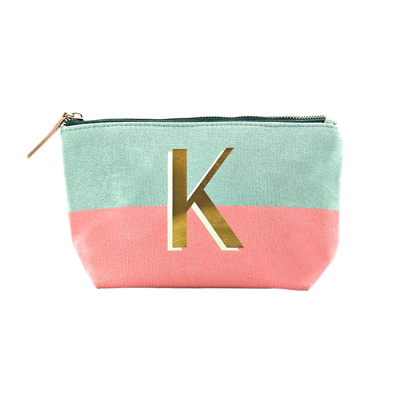 Isšivana kozmetička torbica velikog kapaciteta, prenosna, platnena, geometrijski uzorak, najlonska podstava, zatvarač
