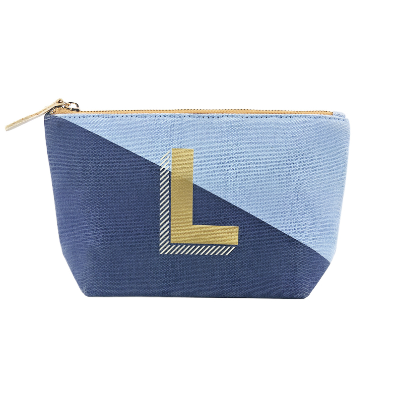 Isšivana kozmetička torbica velikog kapaciteta, prenosna, platnena, geometrijski uzorak, najlonska podstava, zatvarač