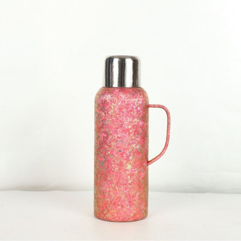 Titánból készült izolált termosz fogantyúval, nagy kapacitás, 6-12 órás szigetelés