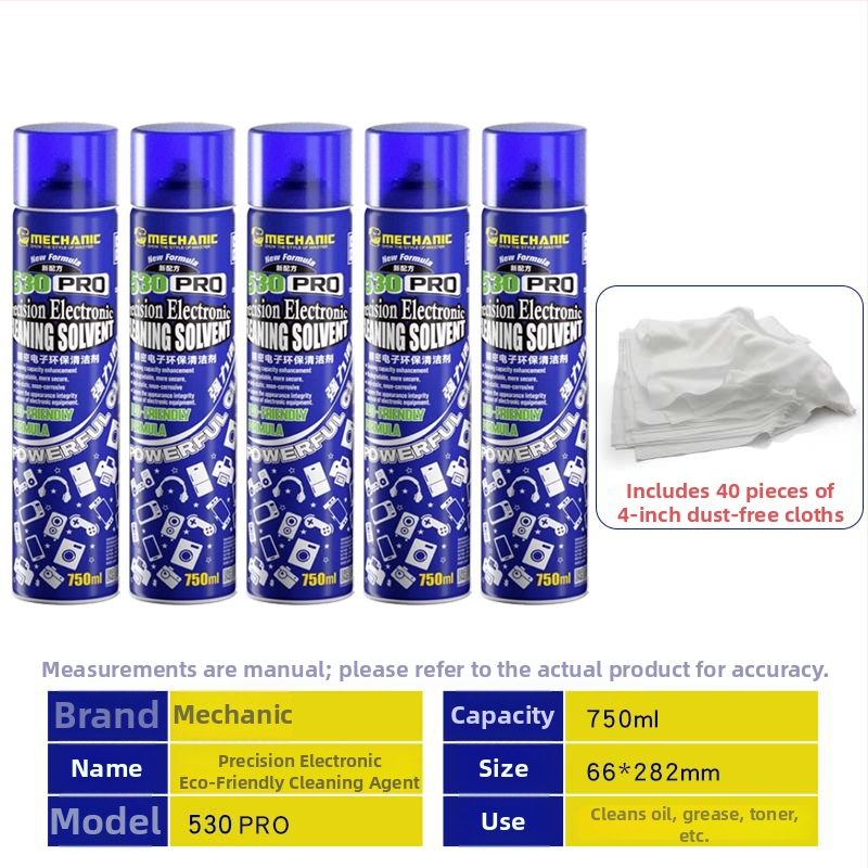 Repairman 530 Tīrīšanas šķidrums, lai noņemtu līmju atlikumus no mobilo tālruņu, PCB dēļiem un displeja plēvēm – Izcelsme: Ķīna