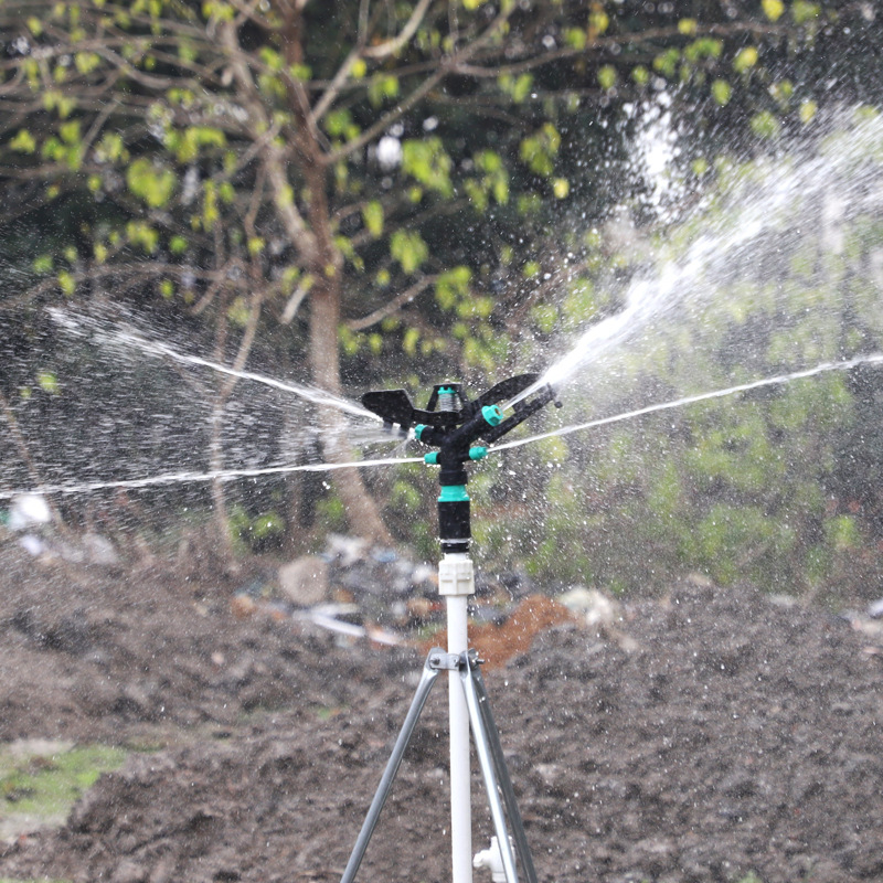 Ακροφύσιο άρδευσης/πιστόλι ψεκασμού — μηχανικό πλαστικό, 360° ρυθμιζόμενη περιστροφή