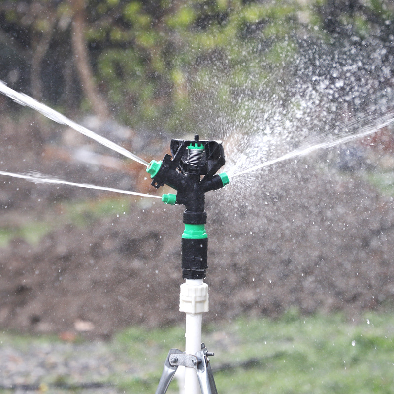 Ακροφύσιο άρδευσης/πιστόλι ψεκασμού — μηχανικό πλαστικό, 360° ρυθμιζόμενη περιστροφή
