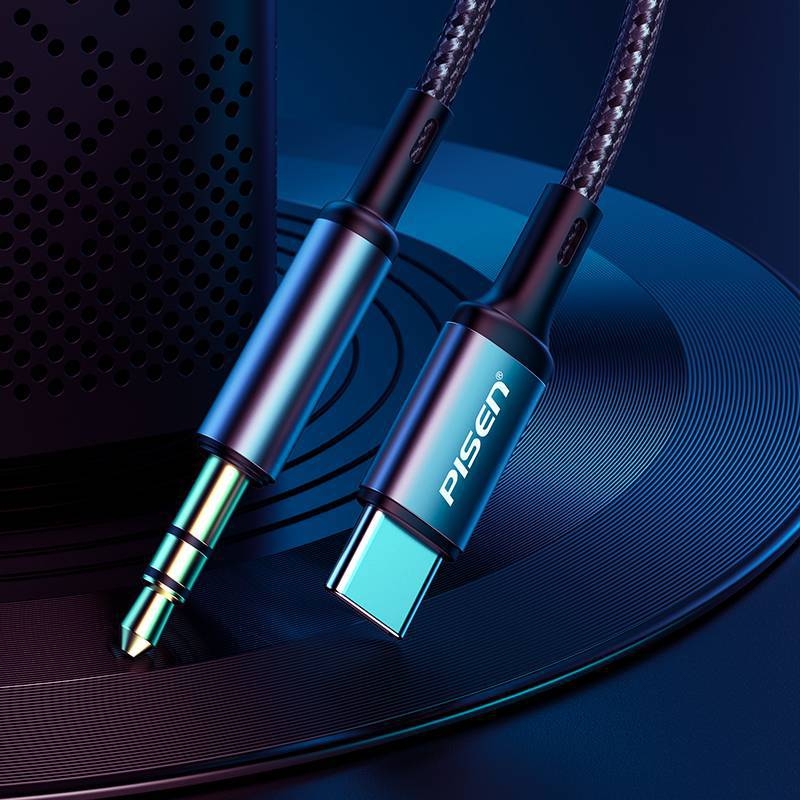 Pisen AUX automobilski audio kabel, 3,5 mm, zlatno presvučen, bakar bez kisika, jezgro od bakra, CCC certifikat