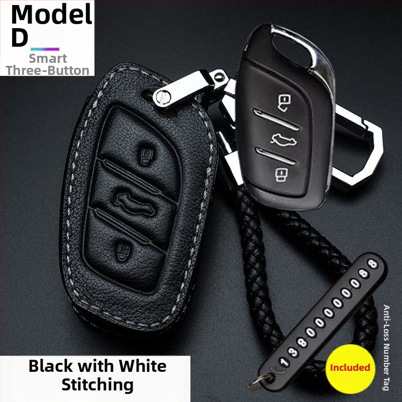 Pouzdro na kľúče Roewe pre modely i5, 350, RX3, 360, RX8, i6 Plus, RX5 Max — pštrosia koža, vysoká kvalita, unisex