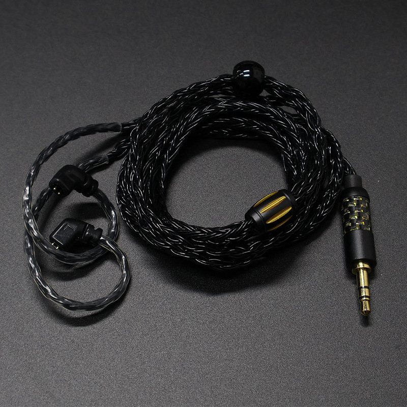 Cablu pentru căști cu 16 nuclee, împletire balansată, nucleu din cupru placat cu argint, conductori din cupru neoxidat, conectori 2.5/3.5/4.4 mm