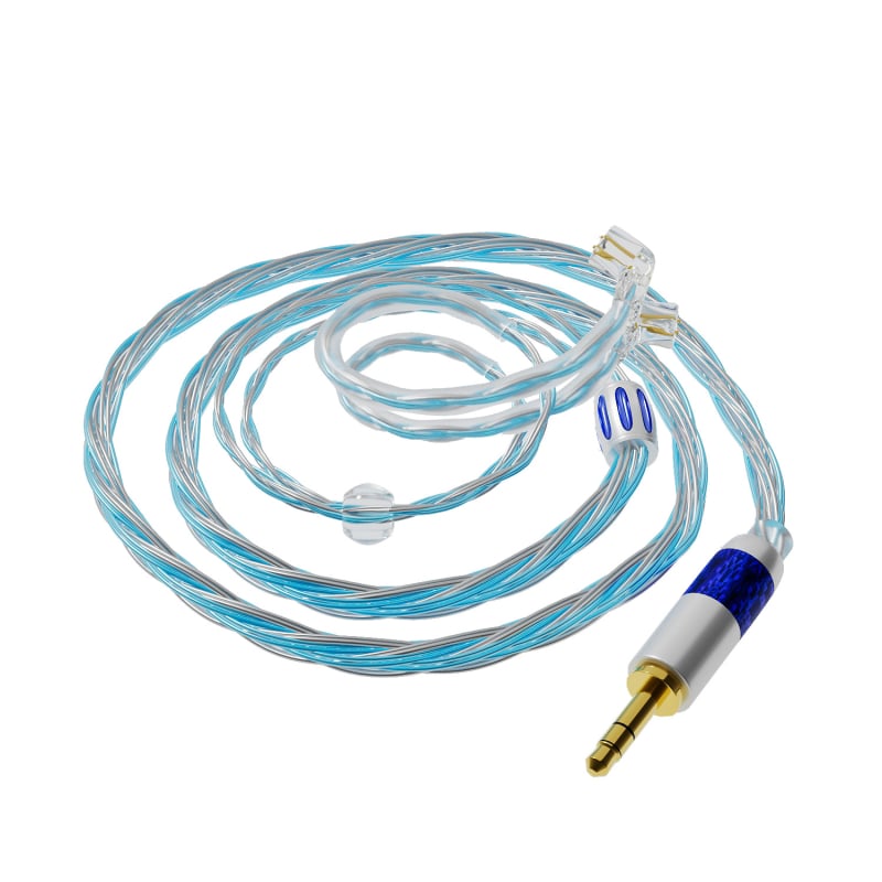 Cablu pentru căști cu 16 nuclee, împletire balansată, nucleu din cupru placat cu argint, conductori din cupru neoxidat, conectori 2.5/3.5/4.4 mm