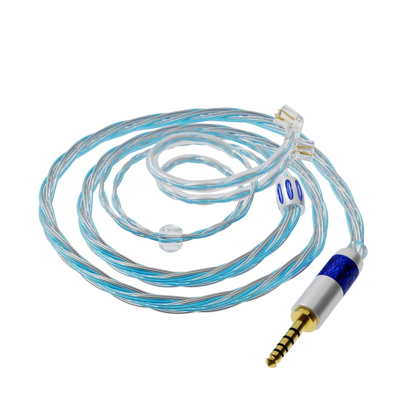 Cablu pentru căști cu 16 nuclee, împletire balansată, nucleu din cupru placat cu argint, conductori din cupru neoxidat, conectori 2.5/3.5/4.4 mm