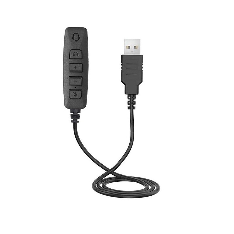 USB удължителен кабел за слушалки с инлайн контрол за звука и микрофон, позлатени медни проводници, ROHS-съвместим